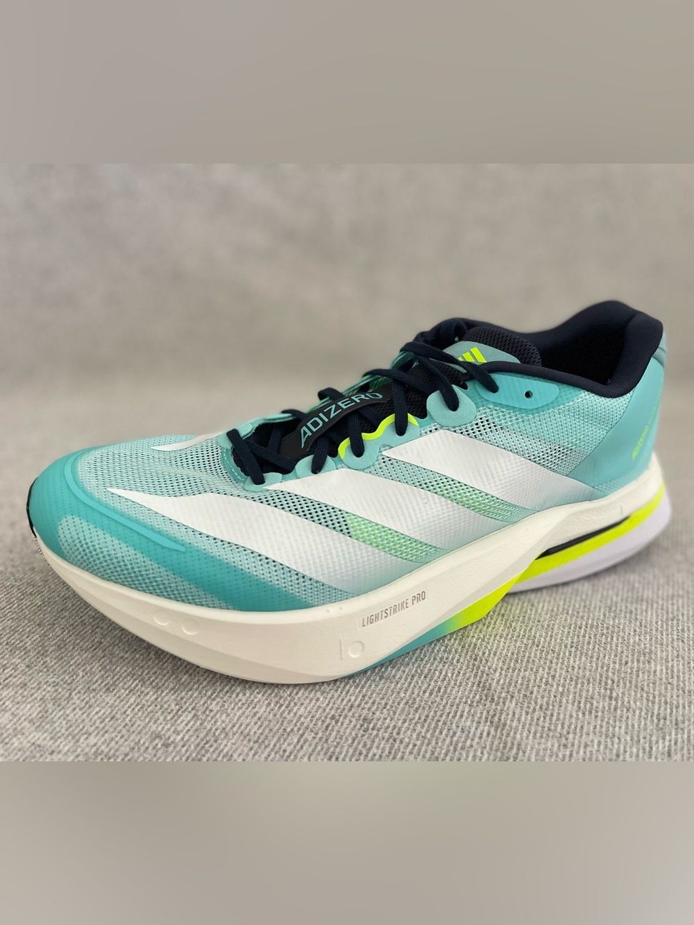 Size 8.5 - Adidas Adizero Boston 13 Aqua Mint Teal Running Shoes JS4945 Men’s